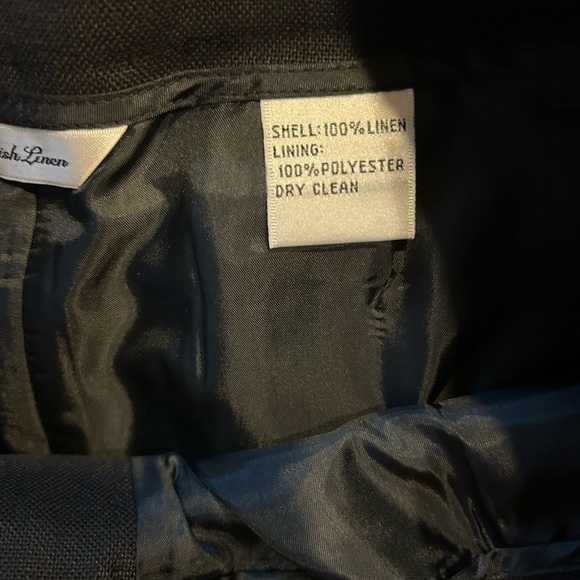 Talbots Irish Linen Black Belted Career Business Pencil Skirt Fully Lined Size 6 - Picture 10 of 12